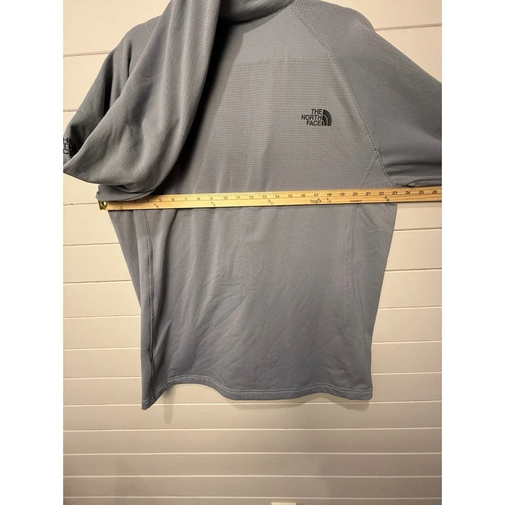 The North Face Echo Rock 1/4 Zip Mens XL Grey Waffle Grid Fleece Pullover Jacket